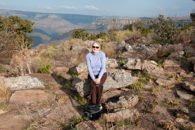 20090808084628 - Kathy and Turrets at Blyde River Canyon in Mpumalango, ZA